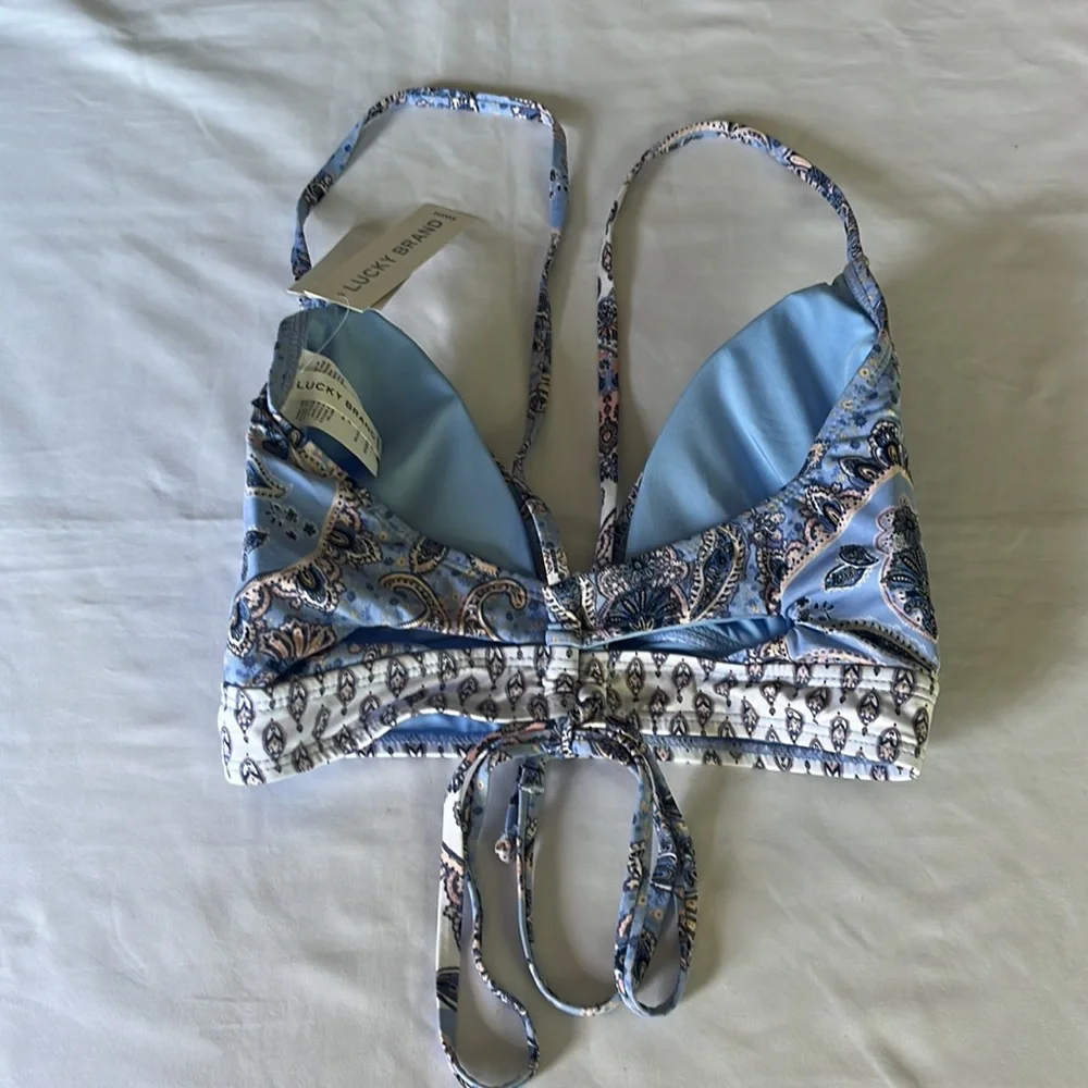 Lucky Brand Blossom Banded Bralette Bikini Top TOP ONLY size L NWT - Picture 6 of 9